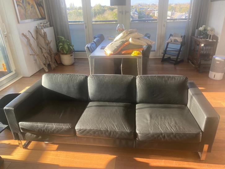 Design meubels Bank 2x Sofa Stoel 6x Eetkamerstoel RVS tafel, Huis en Inrichting, Complete inboedels, Ophalen