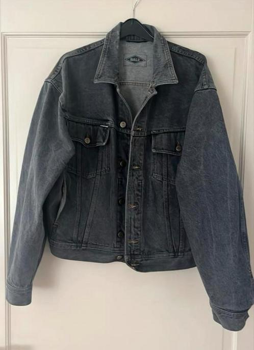 Vintage Ball spijkerjack uit de 80’s, Kleding | Heren, Jassen | Zomer, Zo goed als nieuw, Grijs, Ophalen of Verzenden