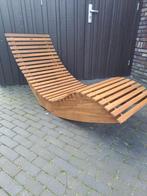 Beliani houten ligstoel lattenstoel strandstoel, Ophalen, Nieuw, Hout