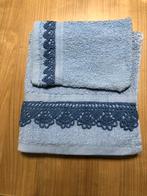 Handdoek, Huis en Inrichting, Ophalen of Verzenden, Zo goed als nieuw, Blauw, Theedoek of Handdoek