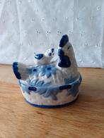 Delfts blauw kip op nest, Ophalen of Verzenden