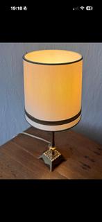 Vintage lampje met koperen poot, Ophalen of Verzenden, Koper