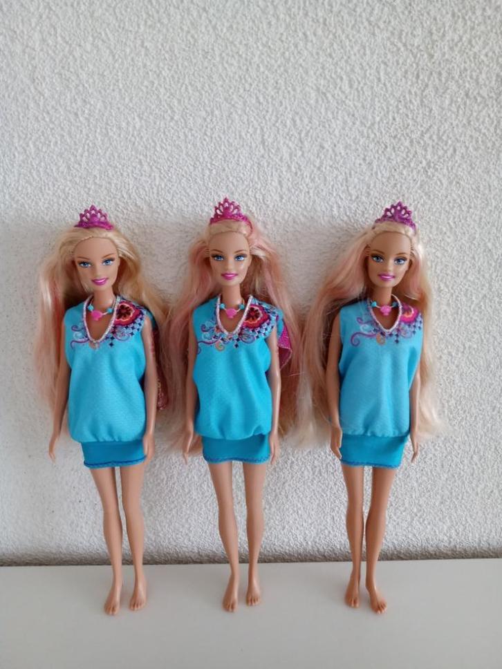 3 MERLIAH Poppen van Barbie in een zeemeermin avontuur, Verzamelen, Poppen, Gebruikt, Pop, Ophalen of Verzenden