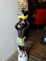 vintage - antieke Moorish vloerlamp Blackamoor, Overige materialen, Gebruikt, 100 tot 150 cm, Antiek