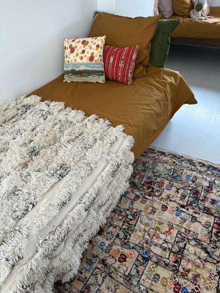 Comfortabel eenpersoonsbed, ikea boxspring, Huis en Inrichting, Slaapkamer | Bedden, Gebruikt, Eenpersoons, 90 cm, 200 cm, Stof