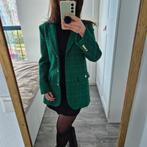 Zara tweed blazer donkergroen maat S, Zara, Nieuw, Ophalen of Verzenden, Jasje
