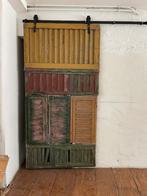 Oude houten schuif deur louvre deuren  div kleur, Doe-het-zelf en Verbouw, Deuren en Horren, 215 cm of meer, Gebruikt, 120 cm of meer