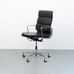 4x Vitra Eames EA219 Softpad Bureaustoel Zwart Leer - Chroom, Huis en Inrichting, Ophalen of Verzenden, Zo goed als nieuw, Bruin