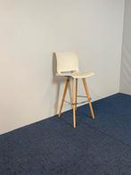 4 x Barkruk Kusch & Co Uni_Verso, wit, eiken onderstel