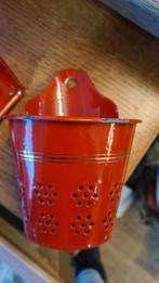 Vintage Emaille Zeepbakje - Rood, Antiek en Kunst, Ophalen of Verzenden