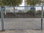 Gegalvaniseerde poort, Tuin en Terras, Tuinhekken en Hekwerk, Ophalen of Verzenden, Zo goed als nieuw, IJzer, Spijlenhekwerk