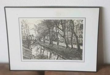 Tekening / prent Het Laantje Amersfoort beschikbaar voor biedingen