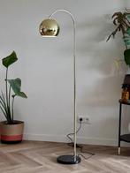 Booglamp goud met zwart marmeren voet, Ophalen, Booglamp, Gebruikt, Metaal