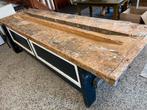 Vintage Werkbank Industriële Kast Dressoir - Beukenhout, Gebruikt, 75 cm of meer, Vintage, Ophalen of Verzenden