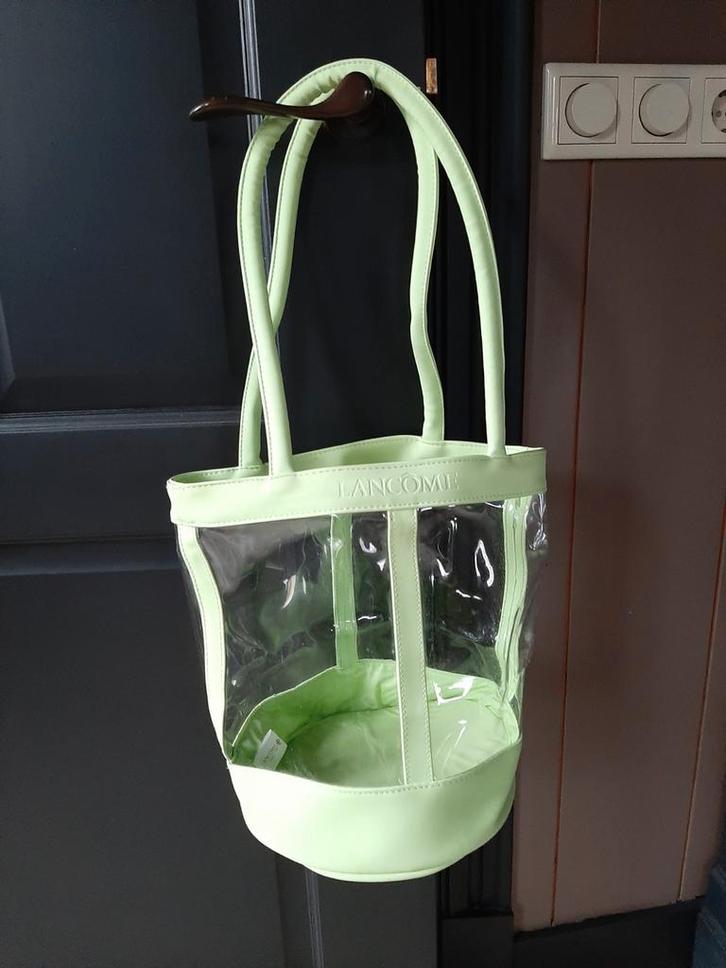 Royale transparante toilettas van het merk Lancôme, Sieraden, Tassen en Uiterlijk, Toilettassen, Nieuw, Heer of Dame, Groen, Ophalen of Verzenden