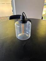 Glazen hanglamp met Edison lamp, Huis en Inrichting, Lampen | Tafellampen, Ophalen, Zo goed als nieuw, Glas, Minder dan 50 cm