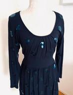 Juffrouw Jansen feestelijke jurk maat 38, Kleding | Dames, Jurken, Maat 38/40 (M), Blauw, Ophalen of Verzenden, Zo goed als nieuw