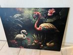 Canvas tropisch / vogels €7,50 afhaal, Huis en Inrichting, Ophalen, Nieuw