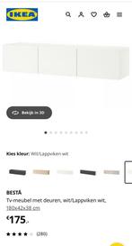 Ikea BESTÅ TV-meubel wit/Lappviken, Ophalen, Overige materialen, 150 tot 200 cm, Zo goed als nieuw