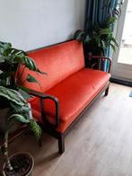 Vintage bankje 2 zits midcentury, 150 tot 200 cm, 75 tot 100 cm, Zo goed als nieuw, Hout