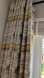 6x Nieuwe  Etretat kant en klaar ring gordijnen met mooi rel, 100 tot 150 cm, 200 cm of meer, Grijs, Nieuw