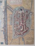 Franeker Friesland Gravure - 57x43,5 cm, Boeken, Atlassen en Landkaarten, Ophalen of Verzenden, 1800 tot 2000, Nederland, Landkaart