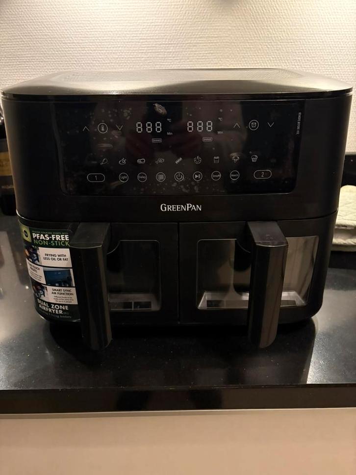 Greenpan Airfryer (8l, 2x4l), Witgoed en Apparatuur, Airfryers, Nieuw, Airfryer XL, Ophalen