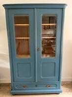 Vintage vitrinekast/buffetkast, Huis en Inrichting, Kasten | Vitrinekasten, Ophalen, Gebruikt, 100 tot 150 cm, Vintage klassiek scandinavisch landelijk buffetkast