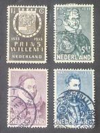 Nederland Herdenkingszegels NVPH 252 t/m 255 Gebruikt, Ophalen of Verzenden, T/m 1940, Gestempeld