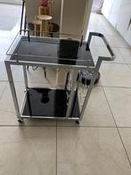 Keukentrolley / bar cart zilver glas Baron, Huis en Inrichting, Ophalen, Zo goed als nieuw