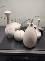 Witte hanglamp, 5-delig, 40 cm, Huis en Inrichting, Ophalen, Nieuw, Metaal, Minder dan 50 cm