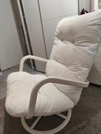 1970s Vintage ikea Smedsta Corduroy draaistoel/fauteuil, Ophalen, Zo goed als nieuw, Wit, Eén