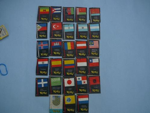 Oude luciferdoosdeksels op fineer uit de jaren 1960  400x, Antiek en Kunst, Antiek | Speelgoed, Verzenden