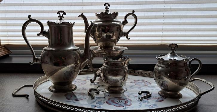 Antiek Koffie/Theeservies, Antiek en Kunst, Antiek | Servies compleet, Ophalen
