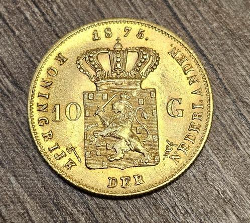 Tient gulden 900/1000   1876, Postzegels en Munten, Munten | Nederland, 10 gulden, Koning Willem III, Goud, Ophalen of Verzenden