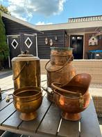 Melkbus heksenketel antiek koper set, Antiek en Kunst, Antiek | Koper en Brons, Ophalen of Verzenden