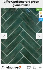 Groene tegeltjes groen: Cifre Opal Emerald 7,5x30 / 4,5 m2, Doe-het-zelf en Verbouw, Tegels, Nieuw, Minder dan 5 m², Wandtegels