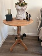 Teakhouten Bijzettafel - Ø60cm, H75cm, Antiek en Kunst, Ophalen