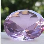 Roze Kristal Diamant 80 mm, Ophalen of Verzenden