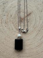 4+1 gratis! Ketting met goudzand en parel, 925z, Overige materialen, Verzenden, Nieuw, X