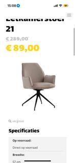 Eetkamerstoel - Antraciet & Taupe - Nu €89!, Huis en Inrichting, Ophalen of Verzenden