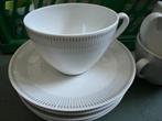 Servies met grijze rand, Gebruikt, Ophalen of Verzenden, Overige stijlen, Kop(pen) en/of Schotel(s)