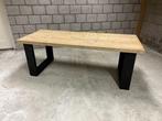 Stijlvol Geleefd: Vurenhouten Tafel (2.10m) met Karakter!, 200 cm of meer, 50 tot 100 cm, Nieuw, Industrieel