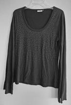 Steps shirt M, met zilverkleurige steentjes, Maat 38/40 (M), Zwart, Ophalen of Verzenden, Zo goed als nieuw