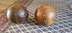 2 eikenhouten ballen, Ophalen of Verzenden