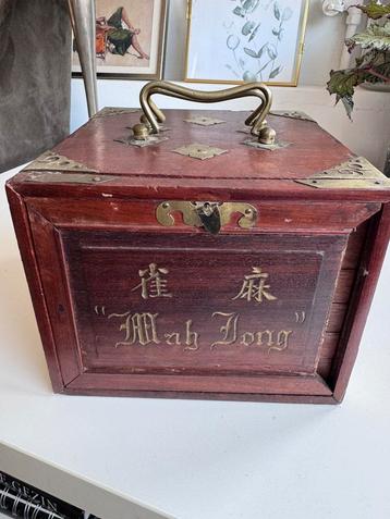 Antiek mahjong spel 1923 majong been bamboe beschikbaar voor biedingen