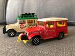 2 x majorette 1/36 Toyota bj40 fj40 landcruiser vintage, Ophalen of Verzenden, Gebruikt, Auto