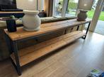 Stoere industriële sidetable, Huis en Inrichting, Tafels | Sidetables, Ophalen, 200 cm of meer, Zo goed als nieuw, Metaal