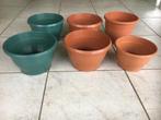 bloempot plantenpotten plastickpot 6st diam 20-26 x H13-17, Kunststof, Tuin, Rond, Ophalen of Verzenden