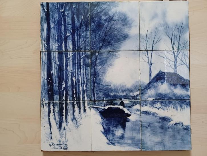 Antiek tegel tableau, Antiek en Kunst, Antiek | Wandborden en Tegels, Ophalen